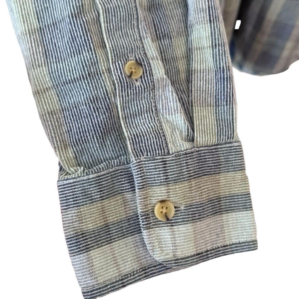 Marine Layer Plaid Corduroy Lightweight Long Sleeve Button Front Shirt Sz Large - Picture 5 of 7